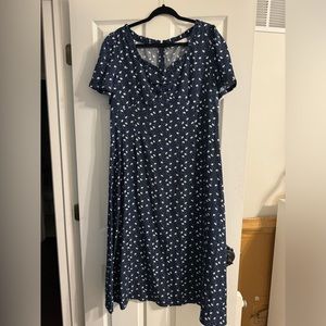 ANN Taylor Loft Navy Floral Dress NWOT
